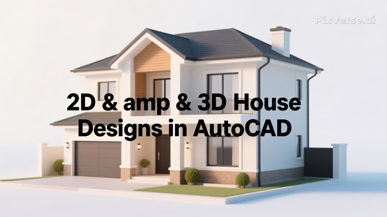2D & 3D Residential Floor Plans & House Designs in AutoCAD